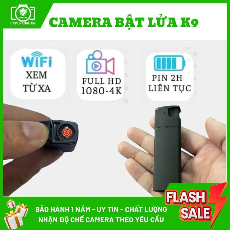 Hình ảnh camera bật lửa nguỵ trang K9