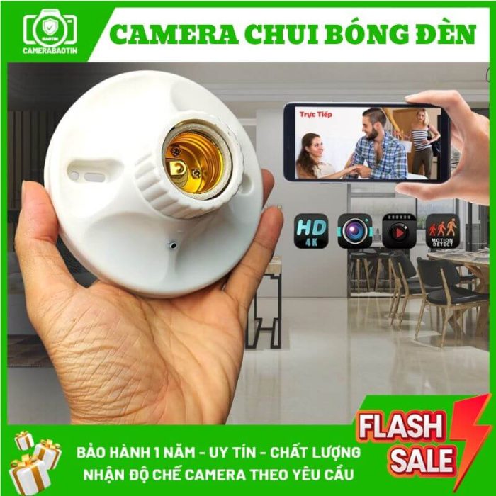 Hình ảnh camera chui bóng đèn nguỵ trang
