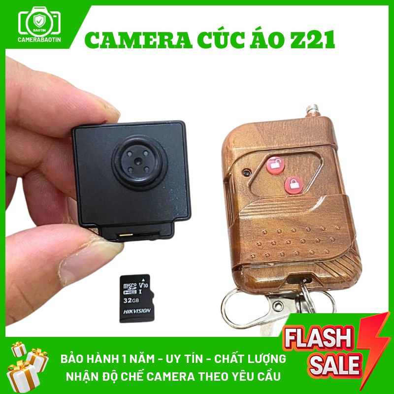Hình ảnh camera cúc áo điều khiển từ xa Z21 của Bảo Tín