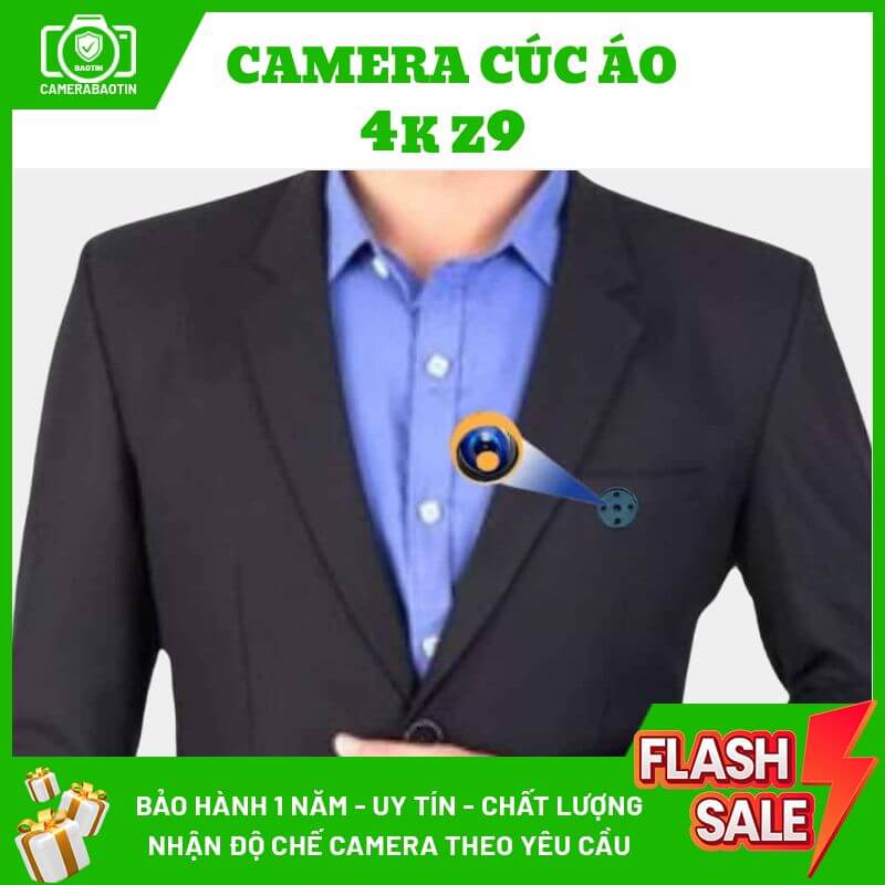 Hình ảnh camera cúc áo nguỵ trang 4K Z9