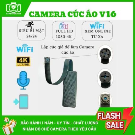Hình ảnh camera cúc áo siêu nhỏ không dây V16
