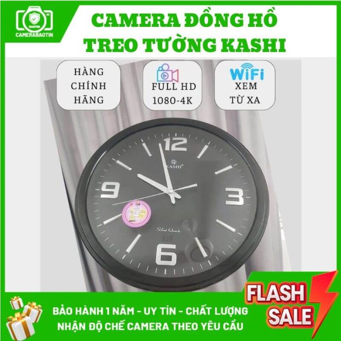 Hình ảnh camera đồng hồ treo tường Kashi nguỵ trang