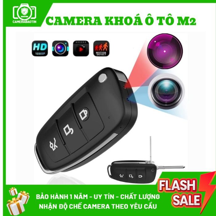 Hình ảnh camera khoá ô tô nguỵ trang M2