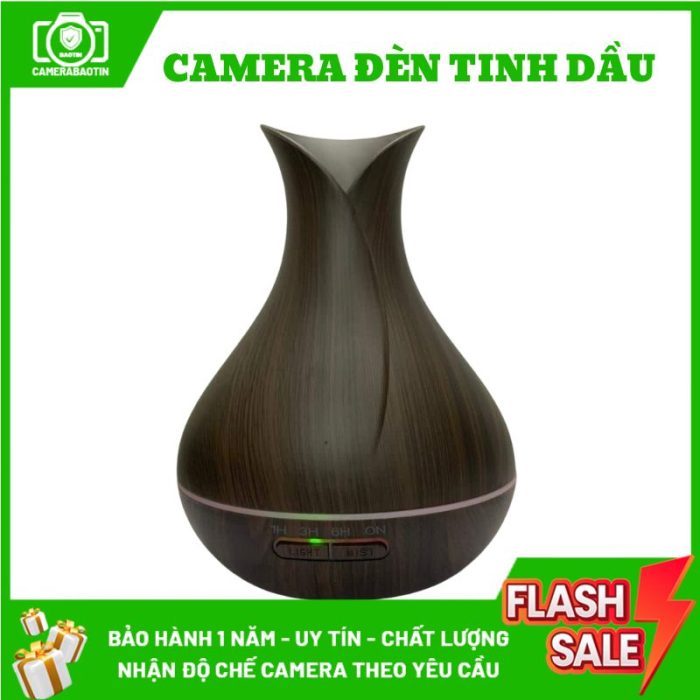 Hình ảnh camera mini nguỵ trang đèn tinh dầu