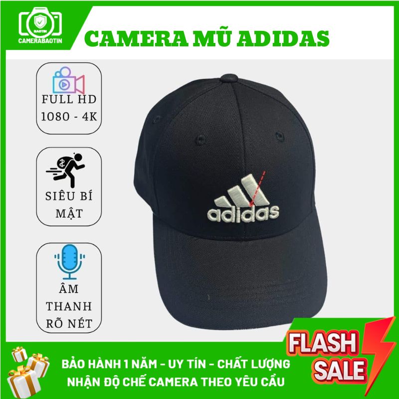 Hình ảnh camera mũ nguỵ trang Adidas cao cấp