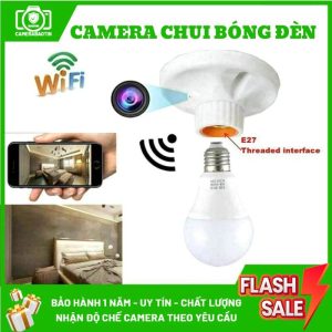 Hình ảnh camera nguỵ trang chui bóng đèn