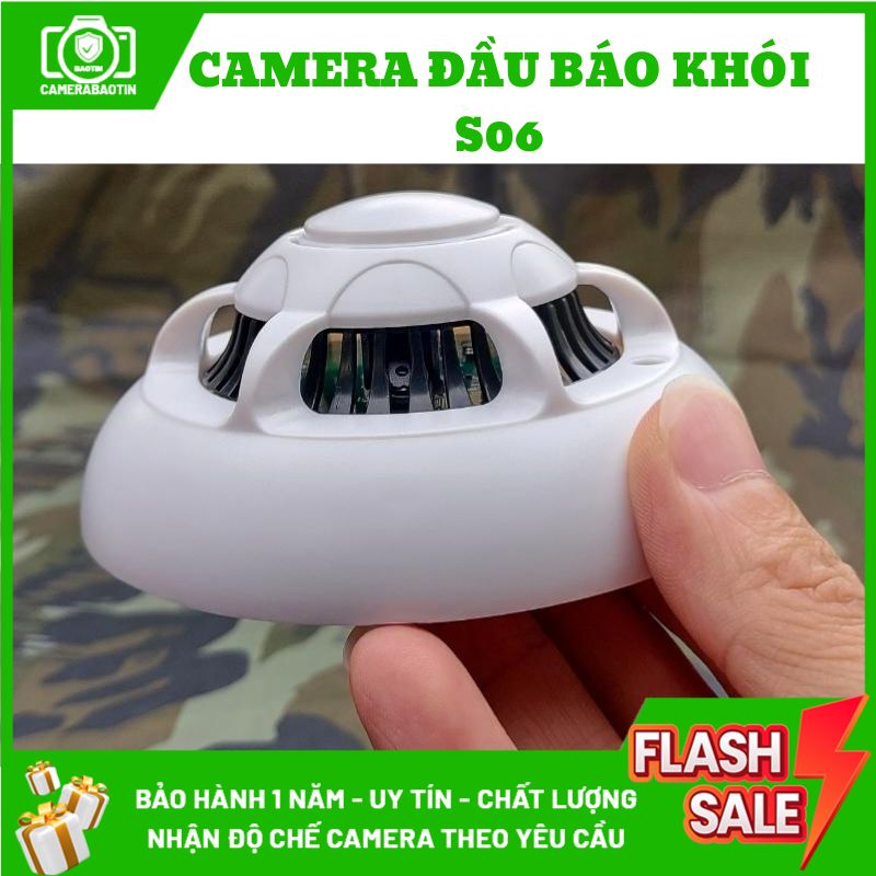 Hình ảnh camera nguỵ trang đầu báo khói S06