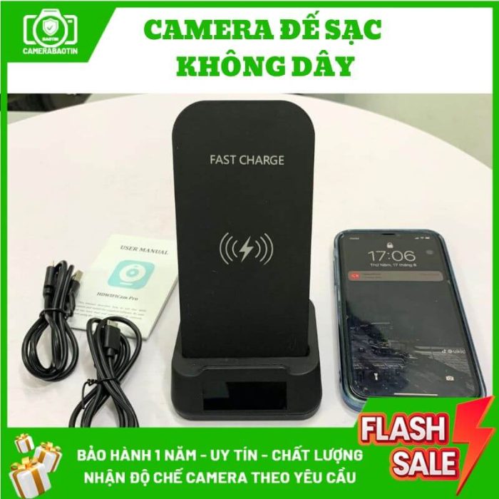 Hình ảnh camera nguỵ trang đế sạc không dây