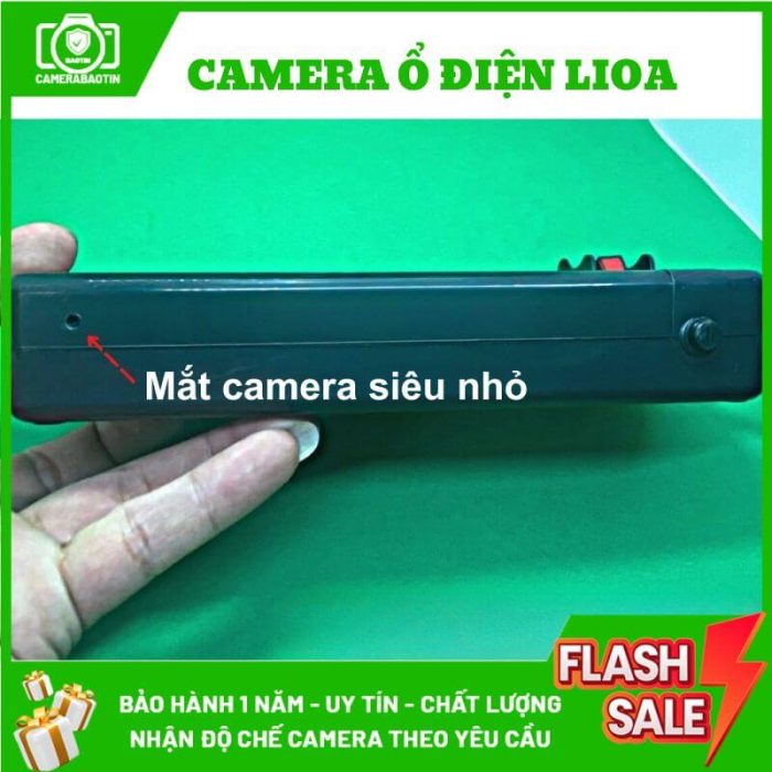 Hình ảnh camera nguỵ trang ổ điện Lioa Bảo Tín