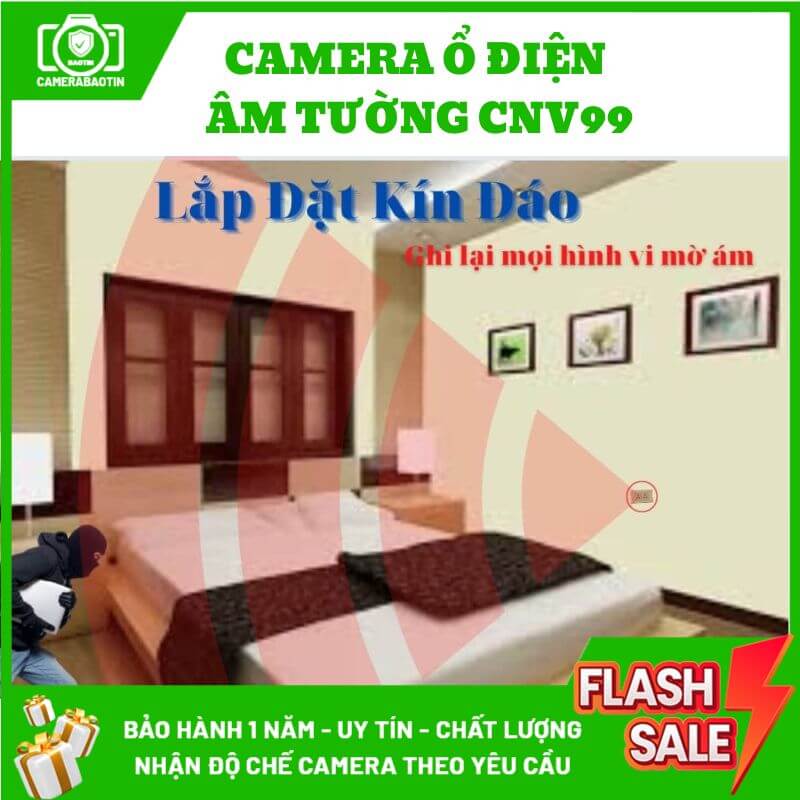 Hình ảnh camera ổ điện âm tường CNV99 nguỵ trang