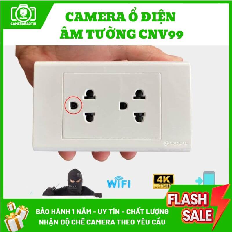 Hình ảnh camera ổ điện âm tường CNV99