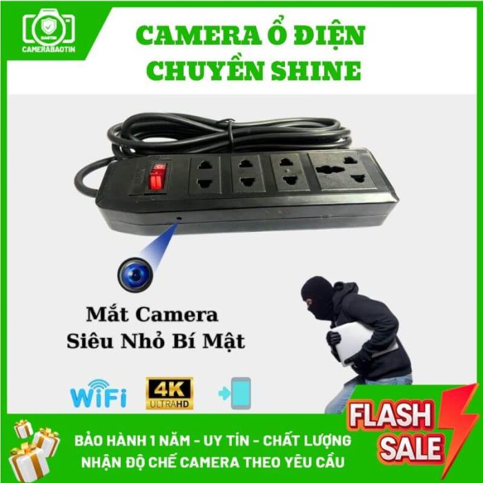 Hình ảnh camera ổ điện chuyền shine nguỵ trang