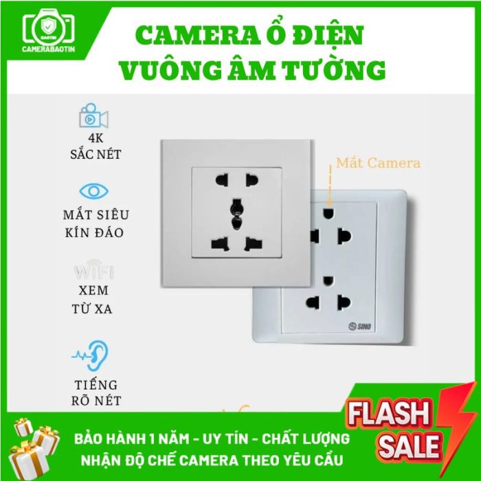 Hình ảnh camera vuông âm tường