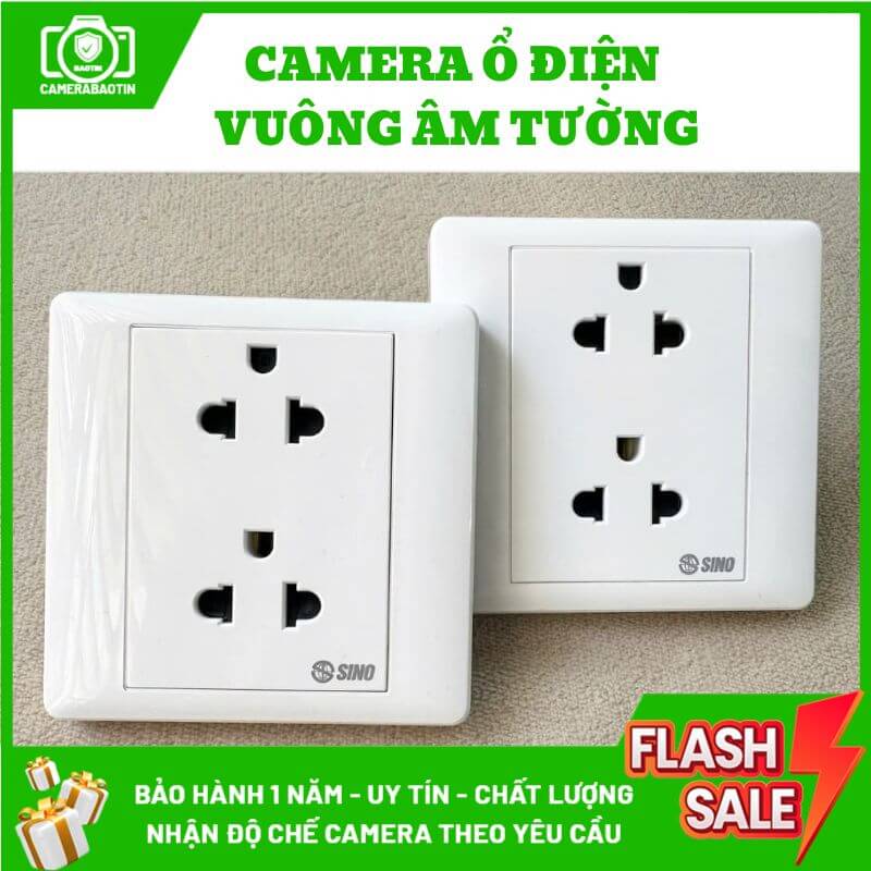 Hình ảnh camera ổ điện vuông âm tường Bảo Tín