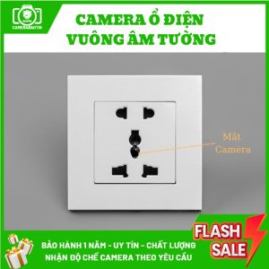 Hình ảnh camera ổ điện vuông âm tường nguỵ trang