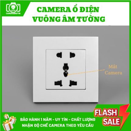 Hình ảnh camera ổ điện vuông âm tường nguỵ trang