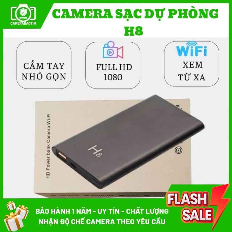 Hình ảnh camera sạc dự phòng nguỵ trang H8