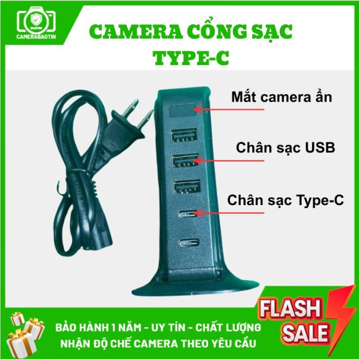 Hình ảnh cấu tạo camera cổng sạc điện thoại Type-C
