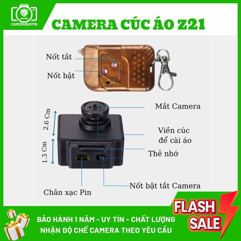 Hình ảnh cấu tạo camera cúc áo Z21