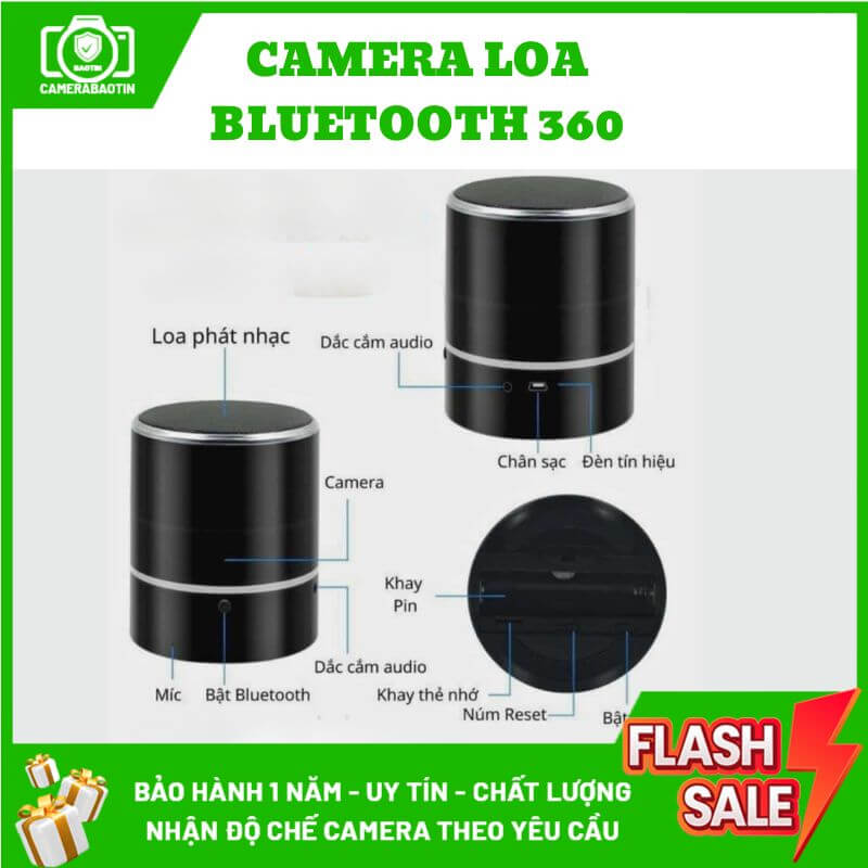 Hình ảnh cấu tạo camera loa bluetooth 360
