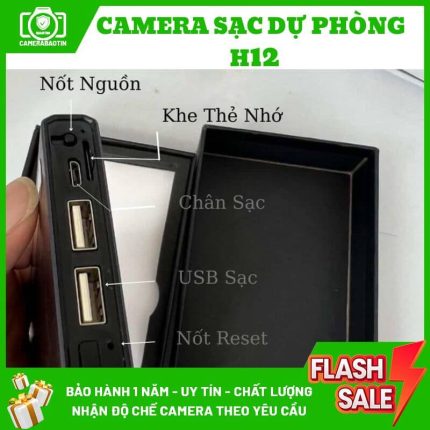 Hình ảnh cấu tạo camera sạc dự phòng H12