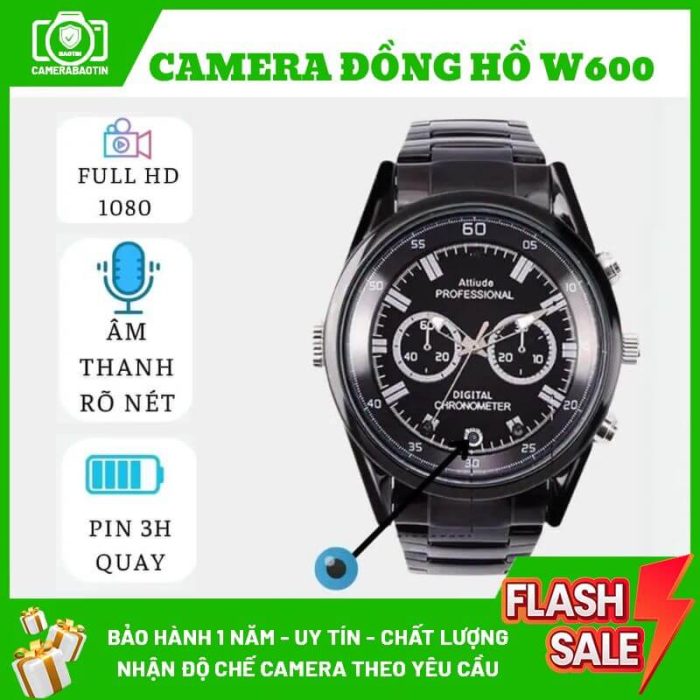 Hình ảnh đồng hồ camera nguỵ trang W600