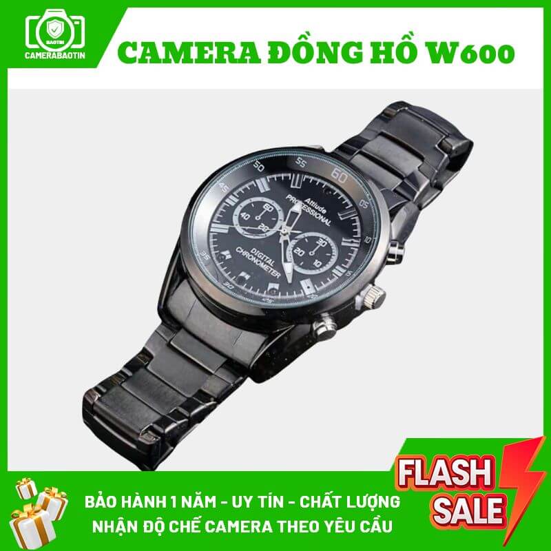 Hình ảnh đồng hồ camera nguỵ trang W600 Bảo Tín