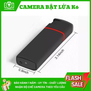 Hình ảnh kích thước camera bật lửa K6 nguỵ trang