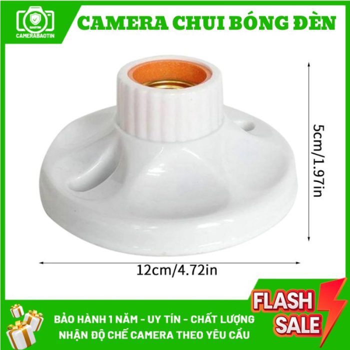 Hình ảnh kích thước camera chui bóng đèn nguỵ trang