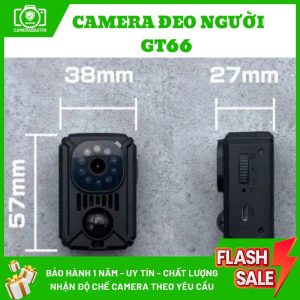 Hình ảnh kích thước camera đeo người GT66