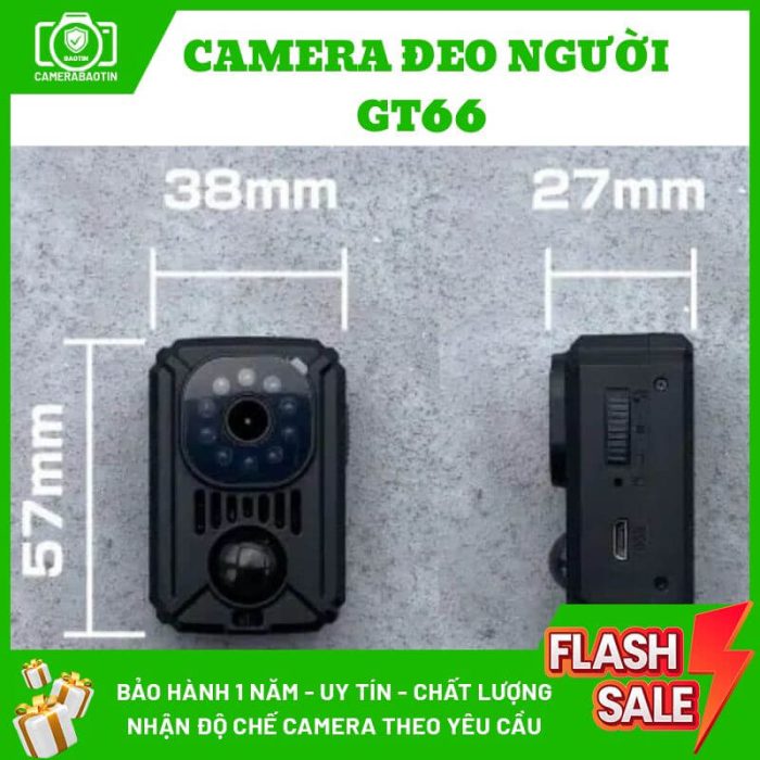 Hình ảnh kích thước camera đeo người GT66
