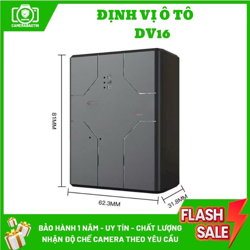 Hình ảnh kích thước thiết bị định vị xe ô tô DV16